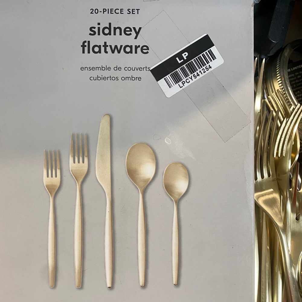 ISO west elm Sidney flatware in gold (4-8 piece set)